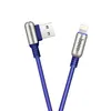 Плетеный кабель для iPhone iPad iPod, Hoco U17 Lightning Capsule Charging Data Cable, синий