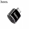 Адаптер переходник Type-C на USB, Hoco UA5 OTG Converter Charging Data Transfer, черный