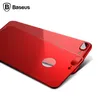 Защитное стекло на заднюю панель iPhone 7 Plus, Baseus 3D Silk-screen Back Glass Film, красное
