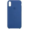 Силиконовый чехол для iPhone X/XS, Silicone Case, лазурный синий