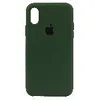 Силиконовый чехол для iPhone X/XS, Silicone Case Green, зеленый