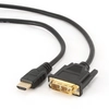 Кабель HDMI-DVI Gembird/Cablexpert CC-HDMI-DVI-15, 19M/19M, 4.5м, single link, черный, позол.разъемы