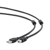 Кабель USB 2.0 Pro Gembird/Cablexpert CCF2-USB2-AMBM-10, AM/BM, 3м, экран, 2феррит.кольца, черный, п