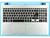 Клавиатура для Acer Aspire V5-551G черная с подсветкой (серый топкейс)