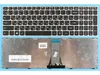 Клавиатура для Lenovo G70-35, G7035 черная с серой рамкой