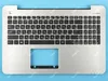 Клавиатура для Asus X555 v.2 черная с серой рамкой (топкейс)