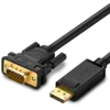 Кабель UGREEN DP105 Display Port  Male to VGA Male Cable 1,5 м, черный
