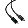 Кабель ACEFAST C6-01 USB-C to Lightning charging data cable с дисплеем, черный