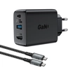 Зарядное устройство ACEFAST A17 65W GaN multi-function HUB charger set EU с кабелем USB-C,  USB-C, черный
