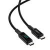 Кабель ACEFAST C6-03 USB-C to USB-C 100W charging data cable с цифровым дисплеем, черный