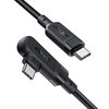 Кабель ACEFAST C5-03 USB-C to USB-C 100W right angled aluminum alloy charging data cable, черный