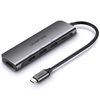 USB-хаб UGREEN USB-C to HDMI + 3x USB 3.0 PD, серый CM136