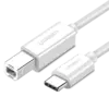 Кабель UGREEN USB-C to USB-B 2,0 Printer Cable для принтера, 1,5м US241, белый