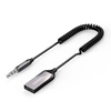 Адаптер UGREEN Bluetooth 5.0 Car Receiver Aux with Mic Audio Adapter с микрофоном CM309, черный