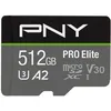 Карта памяти PNY Technologies MicroSDXC 512GB 667x 100MB/s U3 PRO Elite 4K Class 10 V30 U3