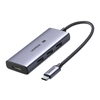 USB-хаб UGREEN USB-C to 3x USB 3.0 + HDMI, серый CM500