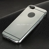 Задняя панель для  iPhone7/8 Силикон металлик2 с вырезом под логотип (серебро)