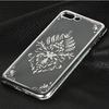 Задняя панель для iPhone7 Plus/8 Plus Силикон со стразами Узор №3 (серебро)