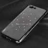 Задняя панель для iPhone7 Plus/8 Plus Силикон со стразами Узор №3 (черная)