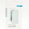 Защитная пленка на экран для iPhone5S (DEPPA) Carbon White белый/прозрачный КОМПЛЕКТ 2в1