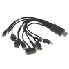 USB кабель для ЗУ с 10 переходниками(IP5/6/6Plus/7/Type-C/mini/microUSB/SamD880/Tab/Nok6600/6101)