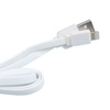 USB кабель для iPhone 5/6/6Plus/7/7Plus 8 pin 1.0 м (без упаковки) ПЛОСКИЙ белый