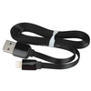 USB кабель для iPhone 5/6/6Plus/7/7Plus 8 pin 1.0 м (без упаковки) ПЛОСКИЙ черный