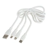USB кабель 3в1 для iPhone 5/6/6Plus/7/7Plus/micro USB/Type-C 1.0м AWEI CL-986 (белый)