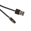 USB кабель для iPhone 5/6/6Plus/7/7Plus 8 pin 1.0м X-CABLE МАГНИТНЫЙ текстильный (черный) в коробке