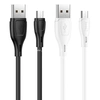 USB кабель micro USB 1.0м HOCO X61 силиконовый (черный) 2.4A