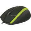 Мышь проводная DEFENDER MM-340/52346 3 кнопки, 1000dpi (черный+зеленый)