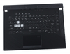 Клавиатура для ноутбука ASUS G531GT топкейс черный, клавиши черные с подсветкой АНГЛИЙСКАЯ