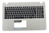 Клавиатура для ноутбука ASUS X541UV топкейс золотистый, клавиши черные АНГЛИЙСКАЯ UK