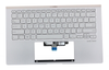 Клавиатура для ноутбука ASUS UX434FA топкейс серебристый, клавиши серебристые АНГЛИЙСКАЯ