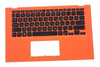 Клавиатура для ноутбука ASUS X412UA топкейс красный, клавиши черные, без тачпада
