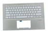 Клавиатура для ноутбука ASUS X431FA топкейс золотистый, клавиши серебристые с подсветкой