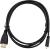Кабель HDMI <-> micro-HDMI (соединительный, 1.8 метра, 24K GOLD) BaseLevel черный