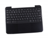 Клавиатура для ноутбука Samsung Chromebook XE500C21 топкейс черный, клавиши черные, с тачпадом