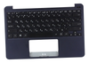 Клавиатура для ноутбука Б/У ASUS E200HA топкейс синий, клавиши черные, без тачпада