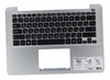 Клавиатура для ноутбука Б/У ASUS X302U топкейс серый, клавиши черные, без тачпада