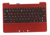 Клавиатура для док-станции ASUS TF300T топкейс красный, клавиши черные, без тачпада