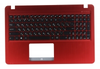 Клавиатура для ноутбука ASUS X540LA топкейс красный, клавиши черные без тачпада
