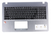 Клавиатура для ноутбука Б/У ASUS X540BA топкейс синий, клавиши черные, без тачпада