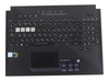 Клавиатура для ноутбука Б/У ASUS GL504GM топкейс черный, клавиши черные, с тачпадом