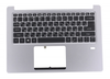 Клавиатура для ноутбука Acer Swift SF114-32 топкейс серебристый, клавиши черные с подсветкой