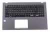 Клавиатура для ноутбука Б/У ASUS X509FL топкейс сиреневый, клавиши черные с подсветкой ДЕФЕКТ