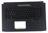 Клавиатура для ноутбука ASUS GL703VD топкейс черный, клавиши черные, с подсветкой RGB