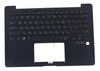 Клавиатура для ноутбука ASUS UX331UAL топкейс темно-синий, клавиши черные, с подсветкой