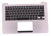 Клавиатура для ноутбука ASUS UX430UA топкейс серебристо-розовый, клавиши черные, с подсветкой