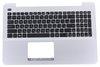 Клавиатура для ноутбука ASUS X555BP топкейс серый, клавиши черные